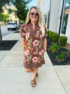 Autumn Floral Mini Dress