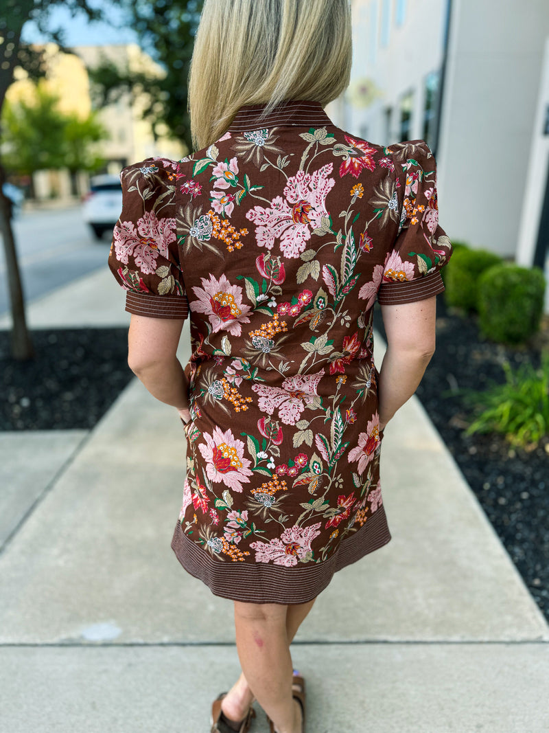 Autumn Floral Mini Dress