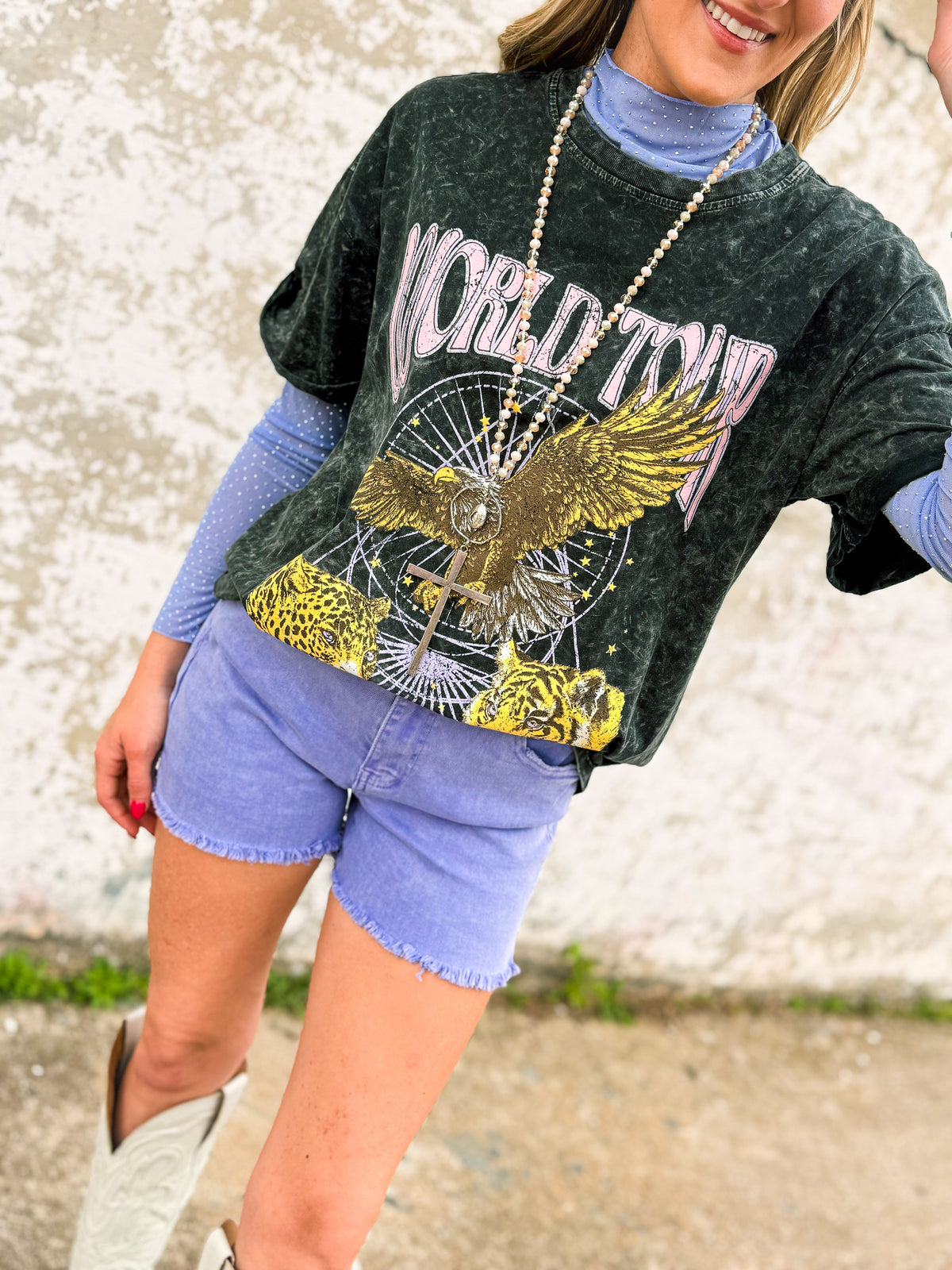 Zenana Shorts-Purple