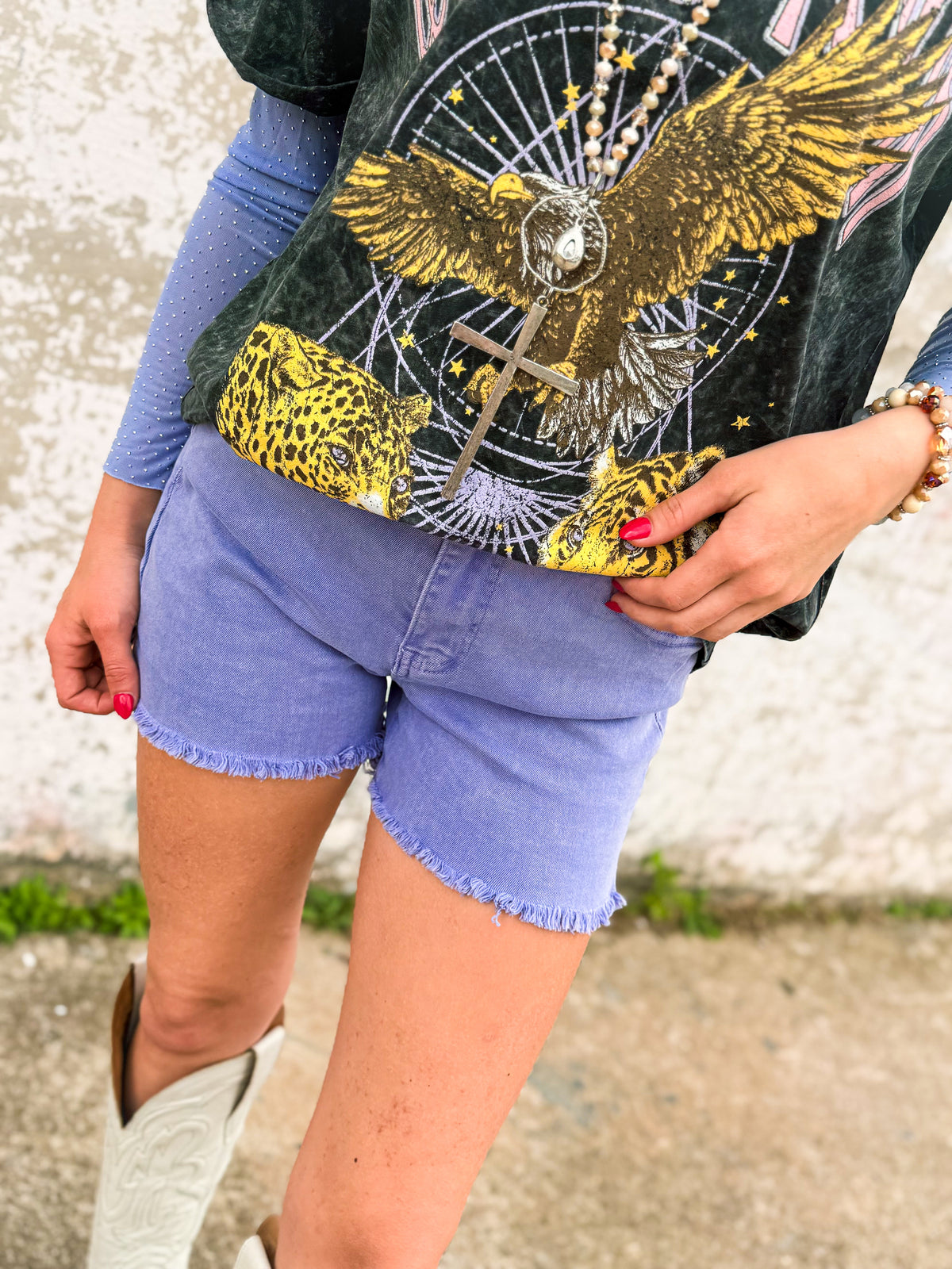 Zenana Shorts-Purple