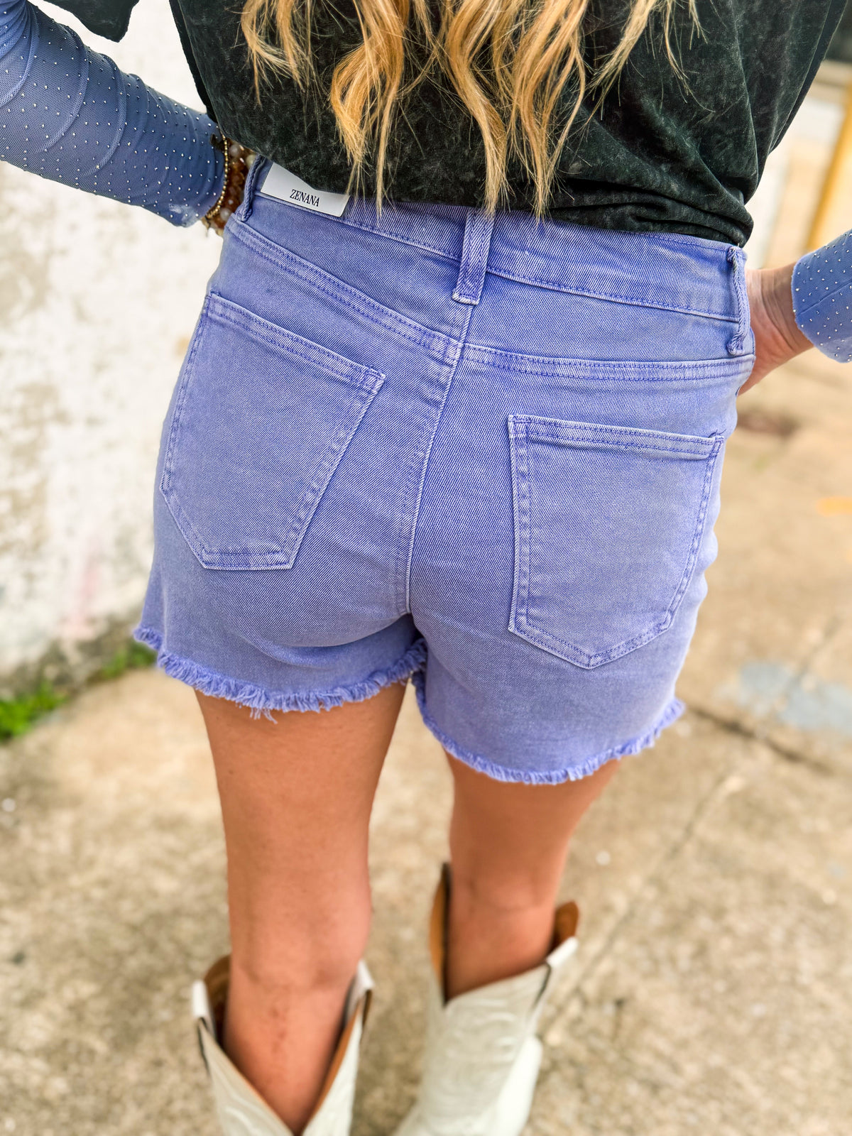 Zenana Shorts-Purple