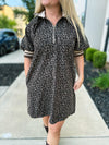 Leopard Puff Sleeve Mini Dress