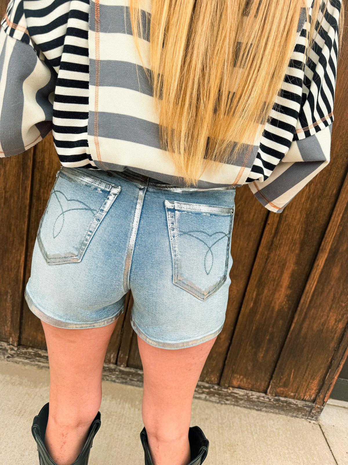 Silver Foil Judy Blue Shorts