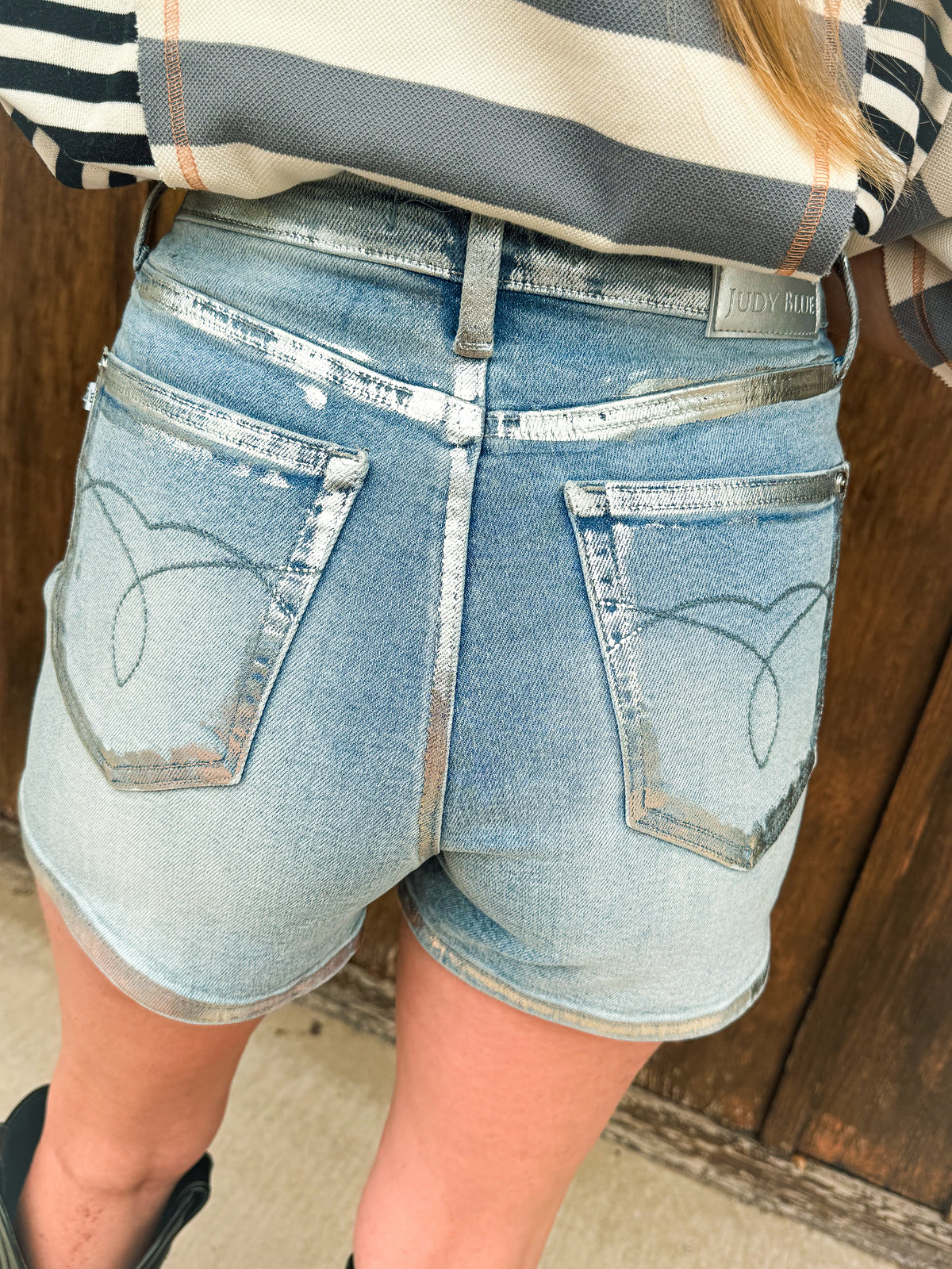 Silver Foil Judy Blue Shorts