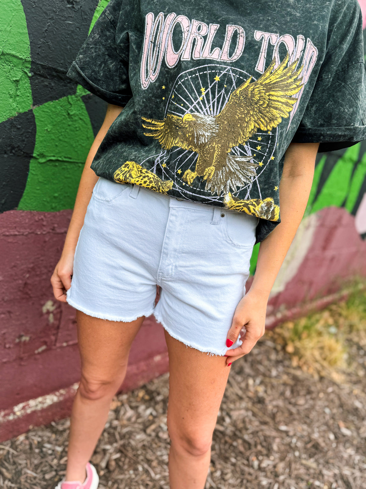 Zenana Shorts-White