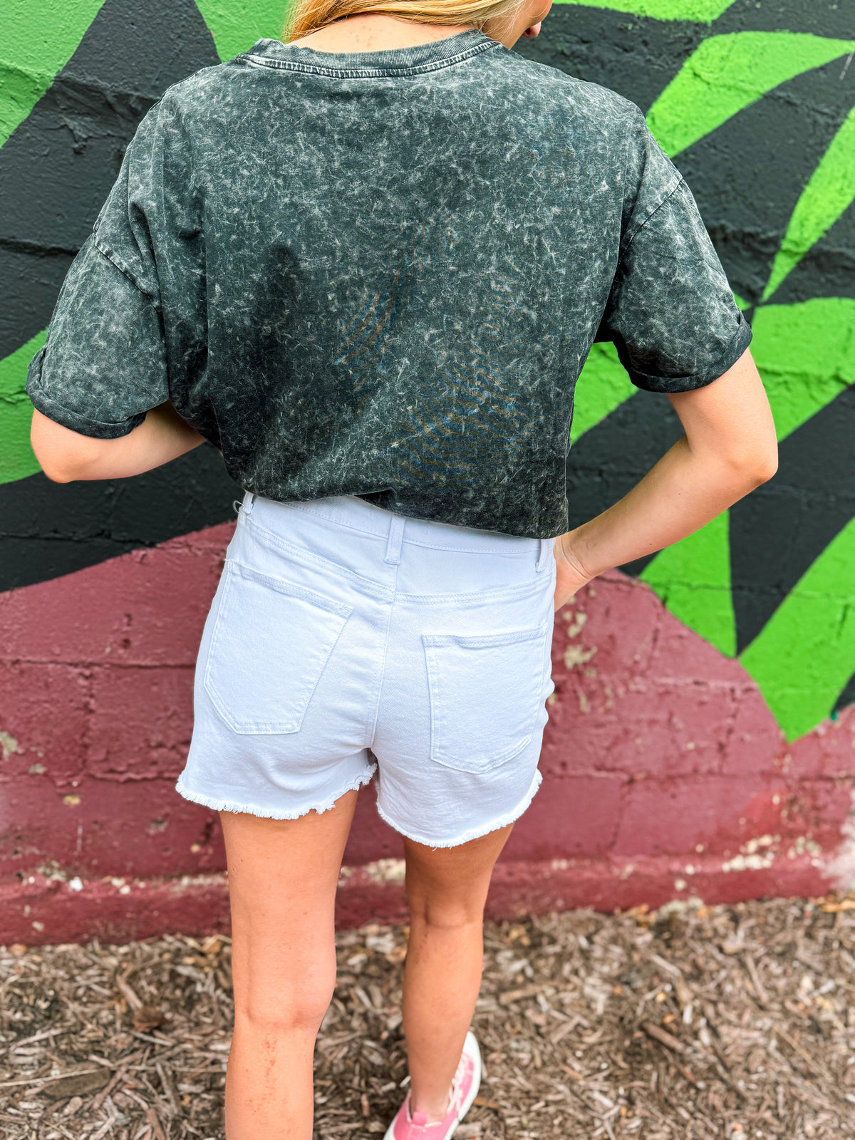 Zenana Shorts-White