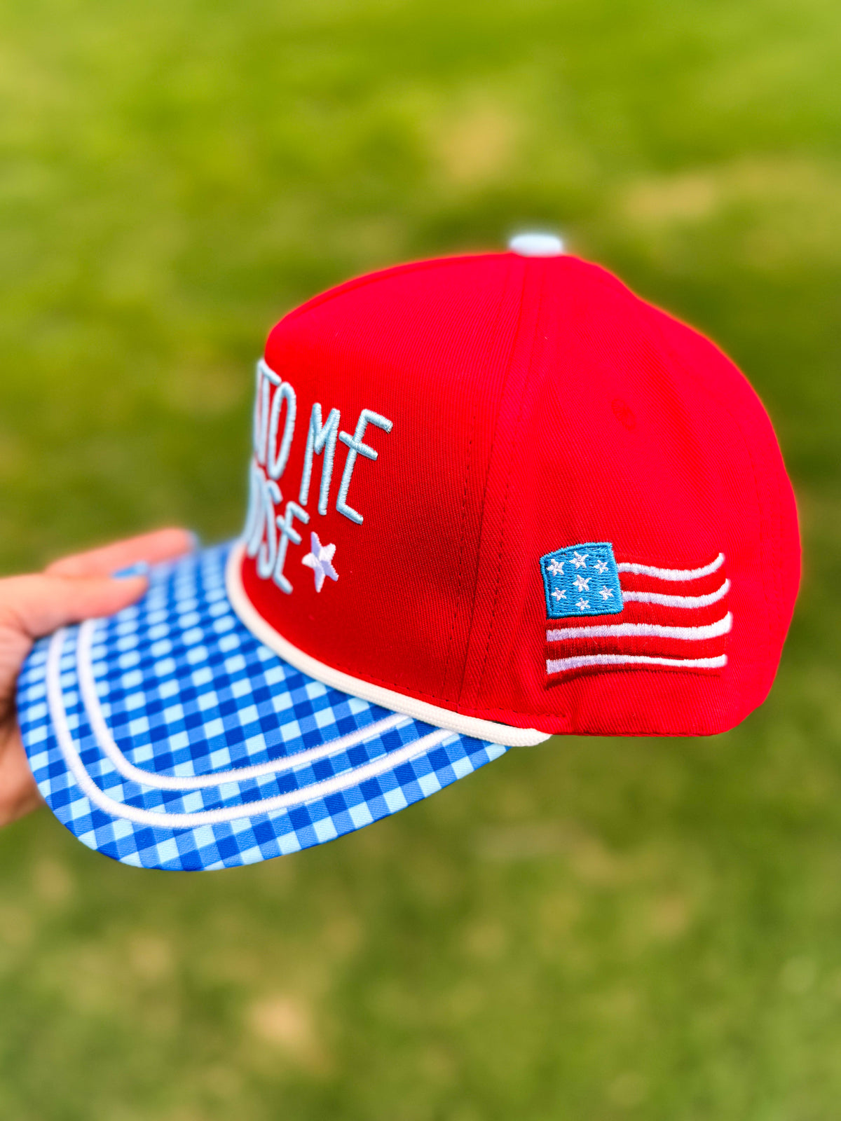 Red Plaid Trucker Cap