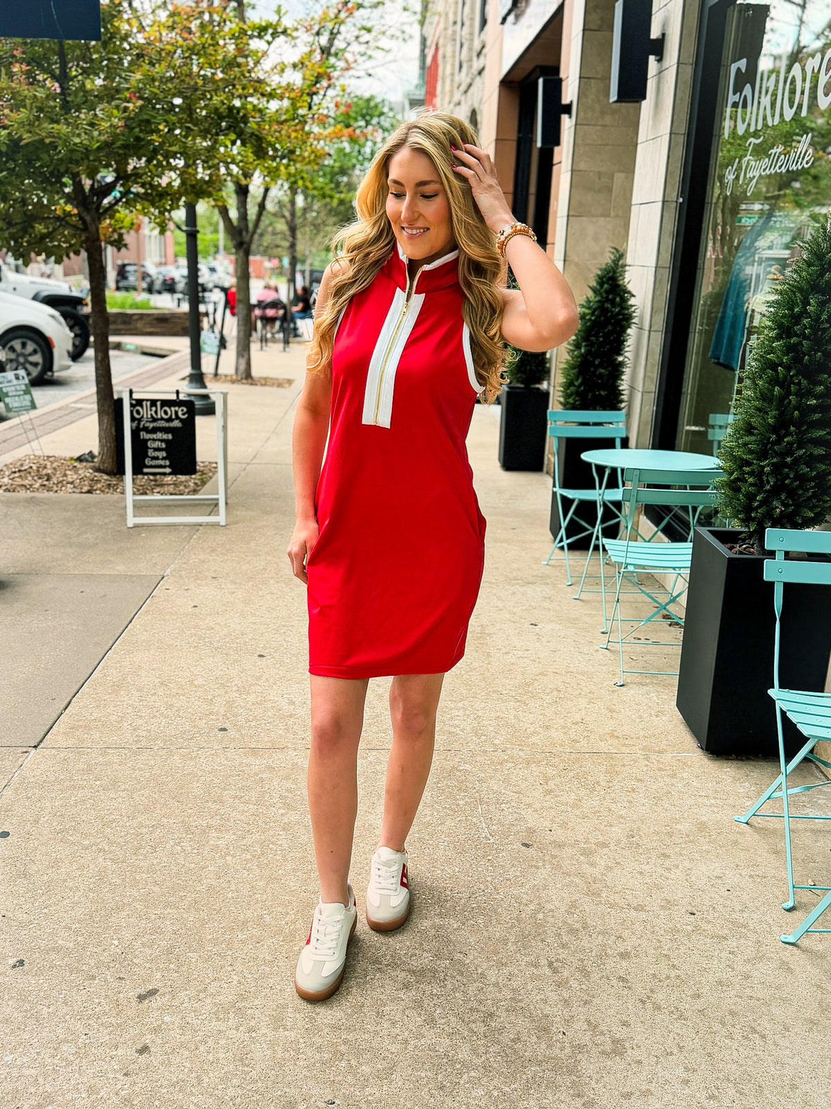 Red Everyday Zipper Dress