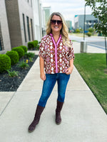 Brown & Pink Entro Top