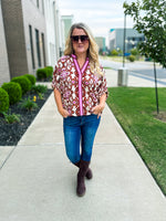 Brown & Pink Entro Top