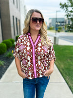 Brown & Pink Entro Top