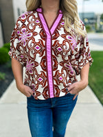 Brown & Pink Entro Top