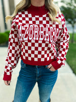 Razorbacks Checkered Sweater