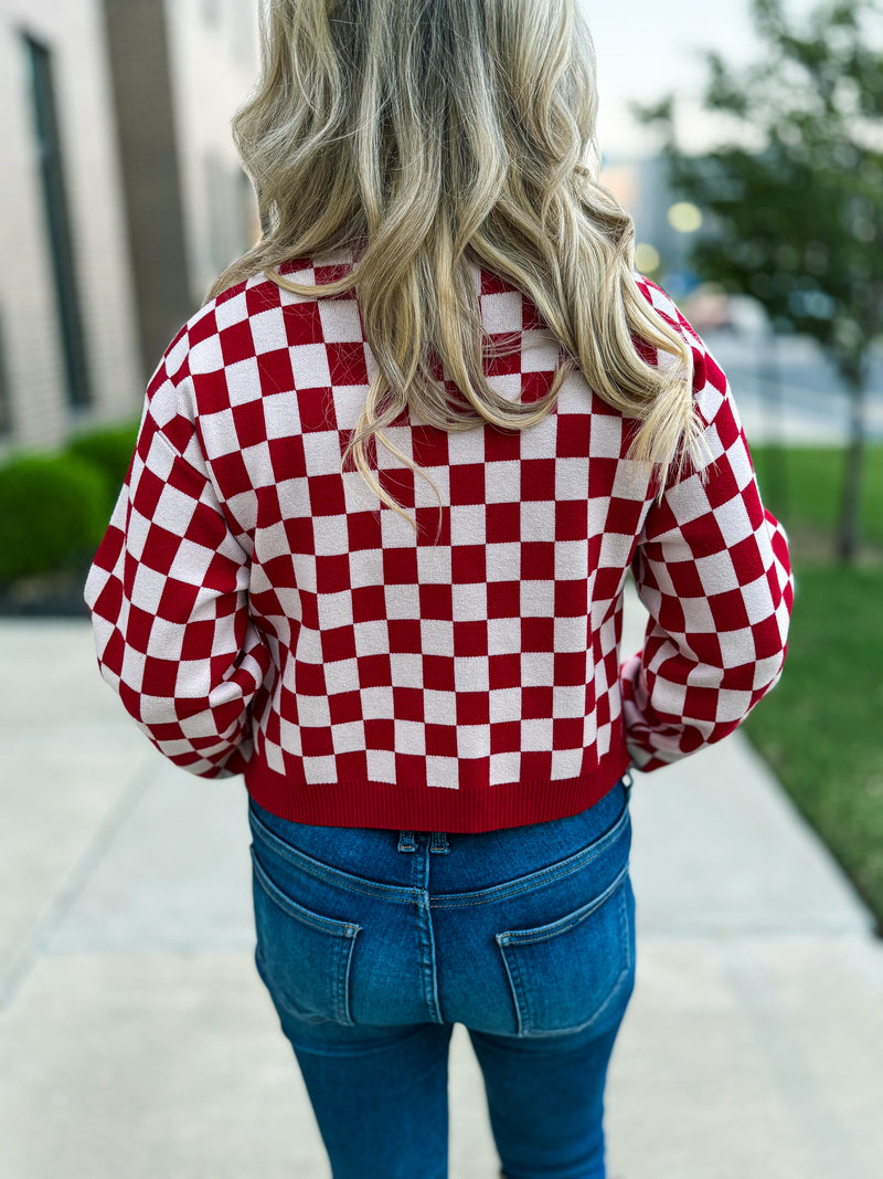 Razorbacks Checkered Sweater
