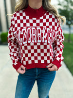 Razorbacks Checkered Sweater
