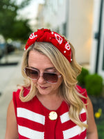 Red Football Headband