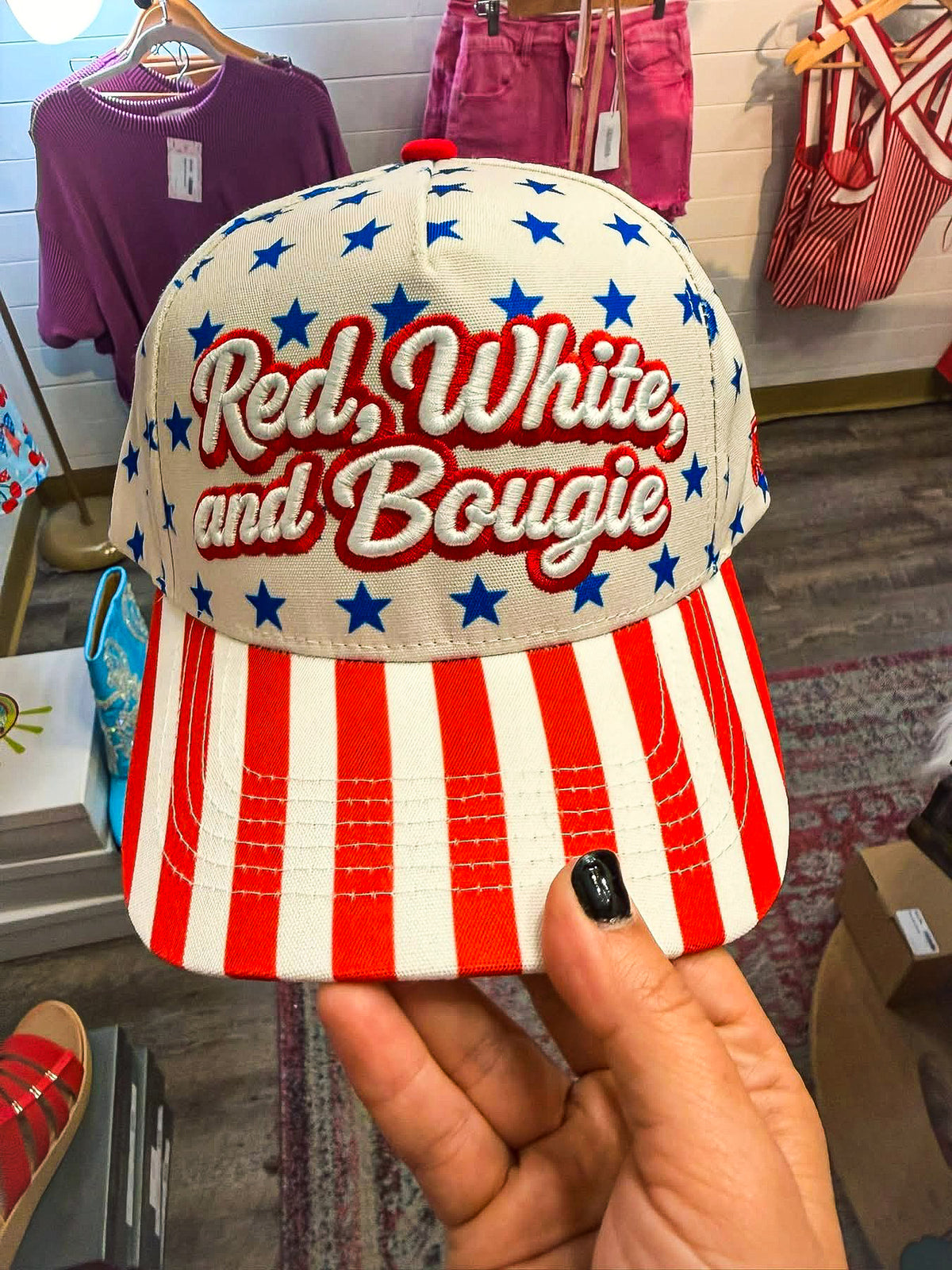 Red, White, & Bougie Cap
