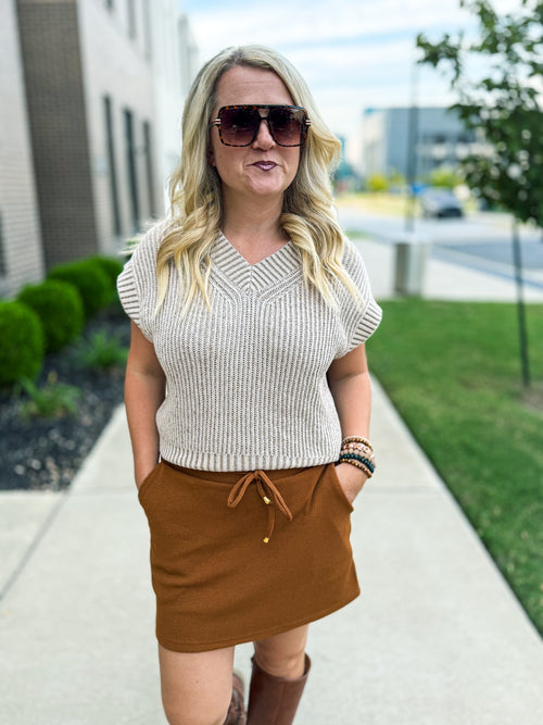 Camel Skort-Jess Lea