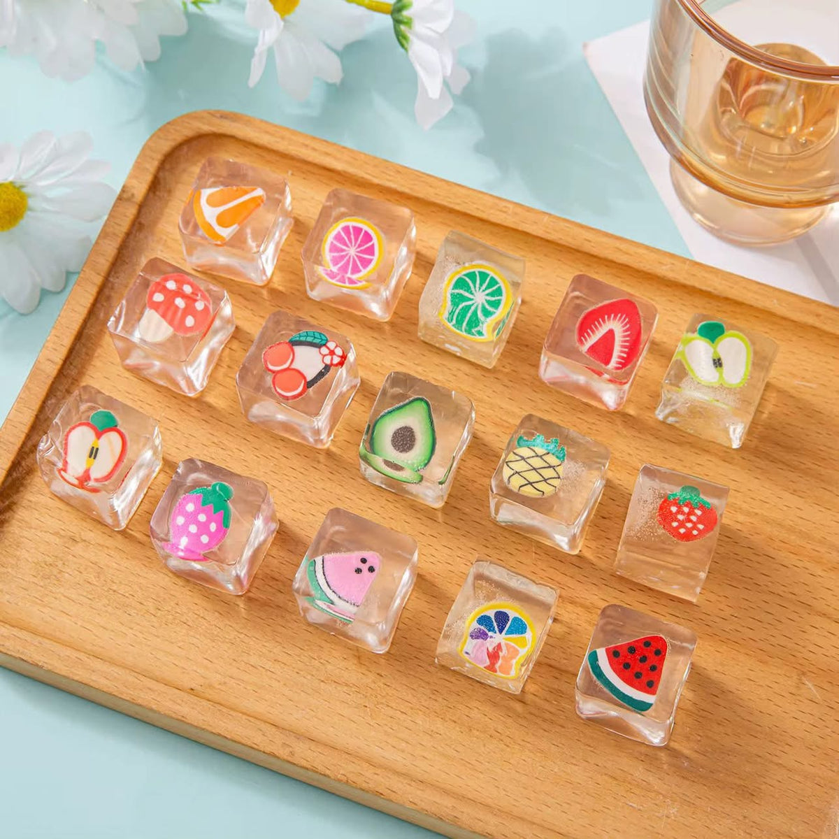 Mini Fruit Squishy Cubes