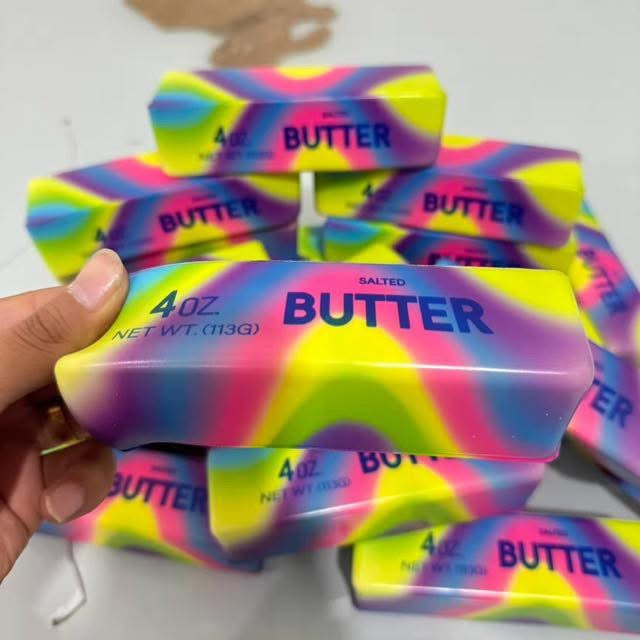 Tie Dye Butter Squishy Cube