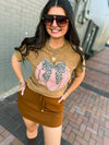 Creme Leopard Pumpkin Tee