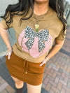 Creme Leopard Pumpkin Tee