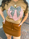 Creme Leopard Pumpkin Tee