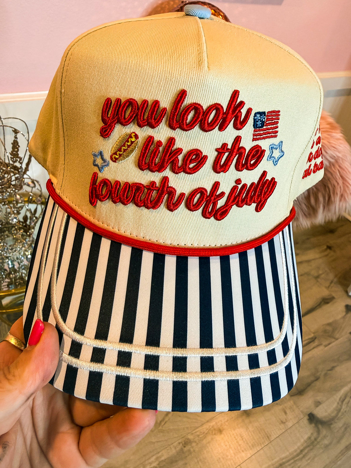 Hot Dog 4th of July Cap