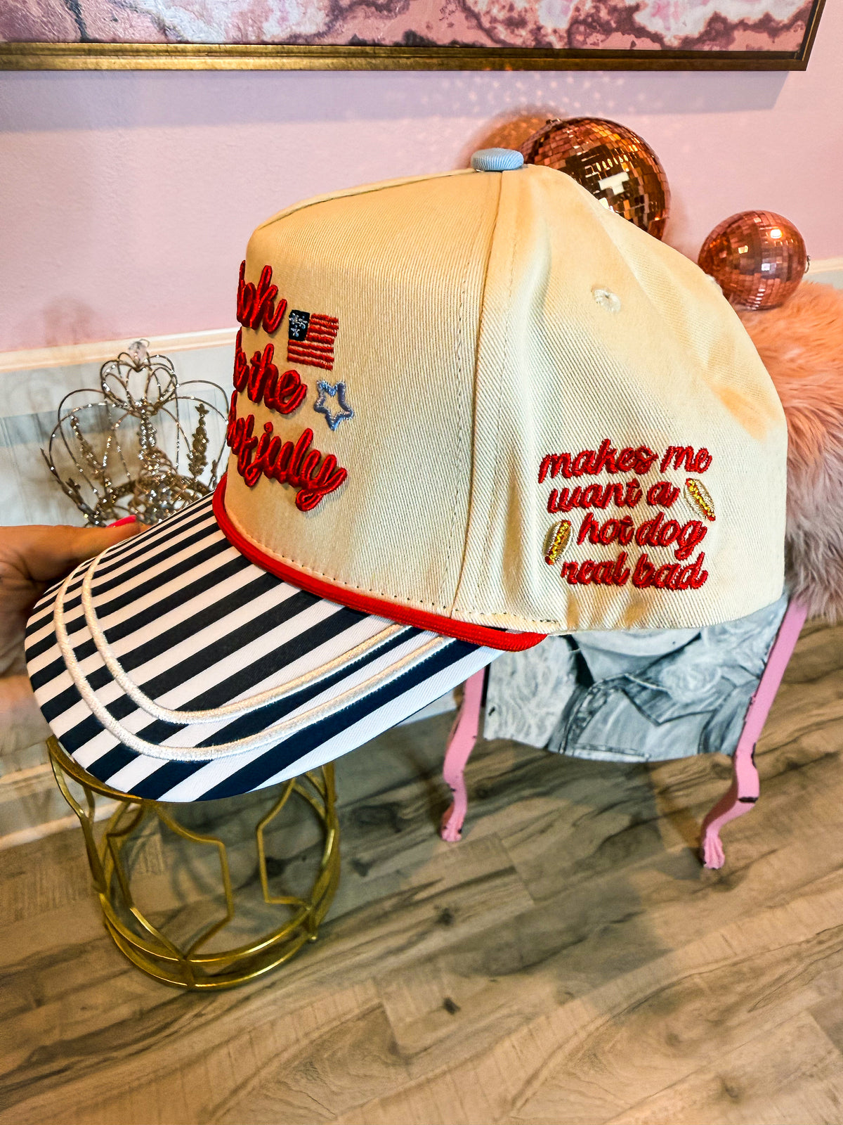 Hot Dog 4th of July Cap