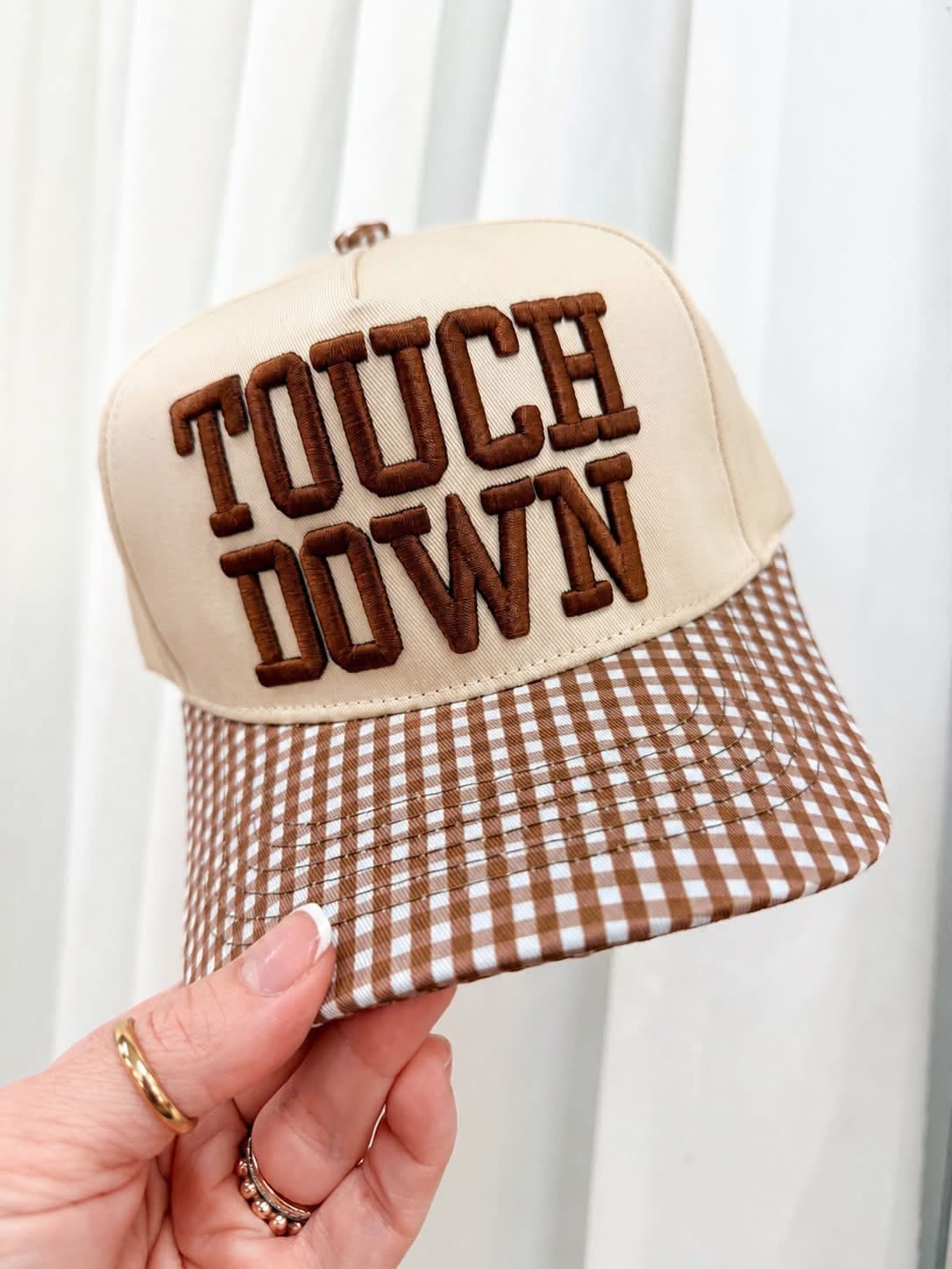 Touchdown Gingham Cap