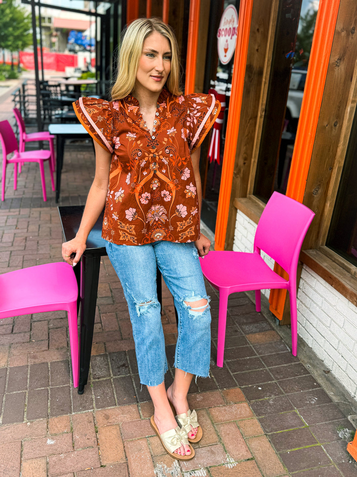 Entro Rust Autumn Top