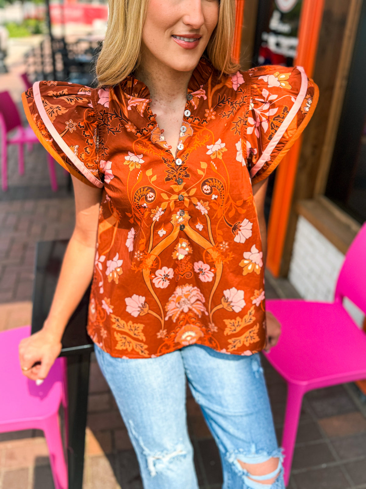 Entro Rust Autumn Top