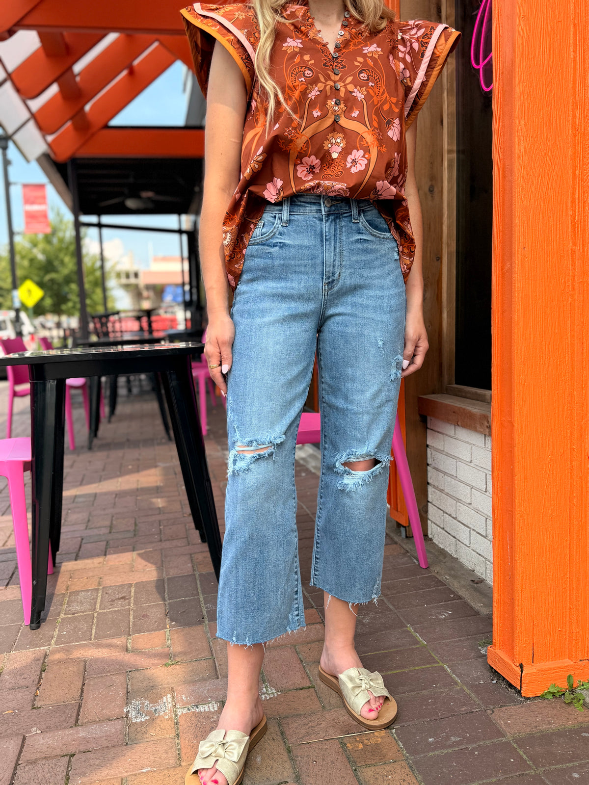 Judy Blue Crop Wide Leg Jeans
