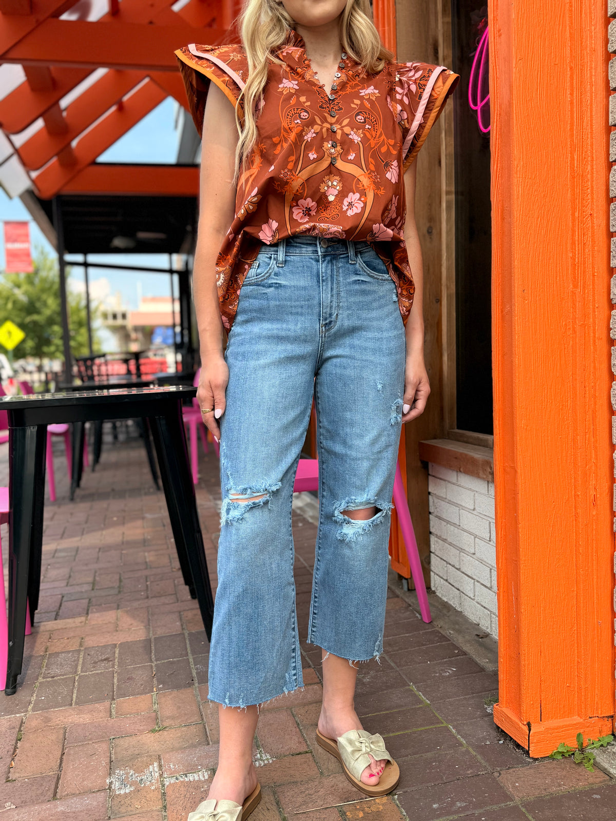 Judy Blue Crop Wide Leg Jeans