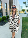 Animal Print Entro Pocket Dress