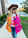 Colorblock Cheetah Cardigan