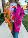 Colorblock Cheetah Cardigan