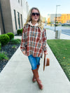 Vintage Plaid Fleece Hoodie