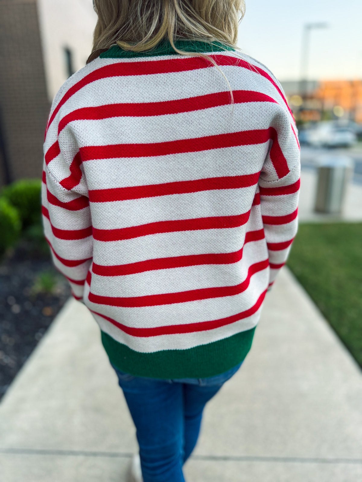 Merry Christmas Striped Sweater