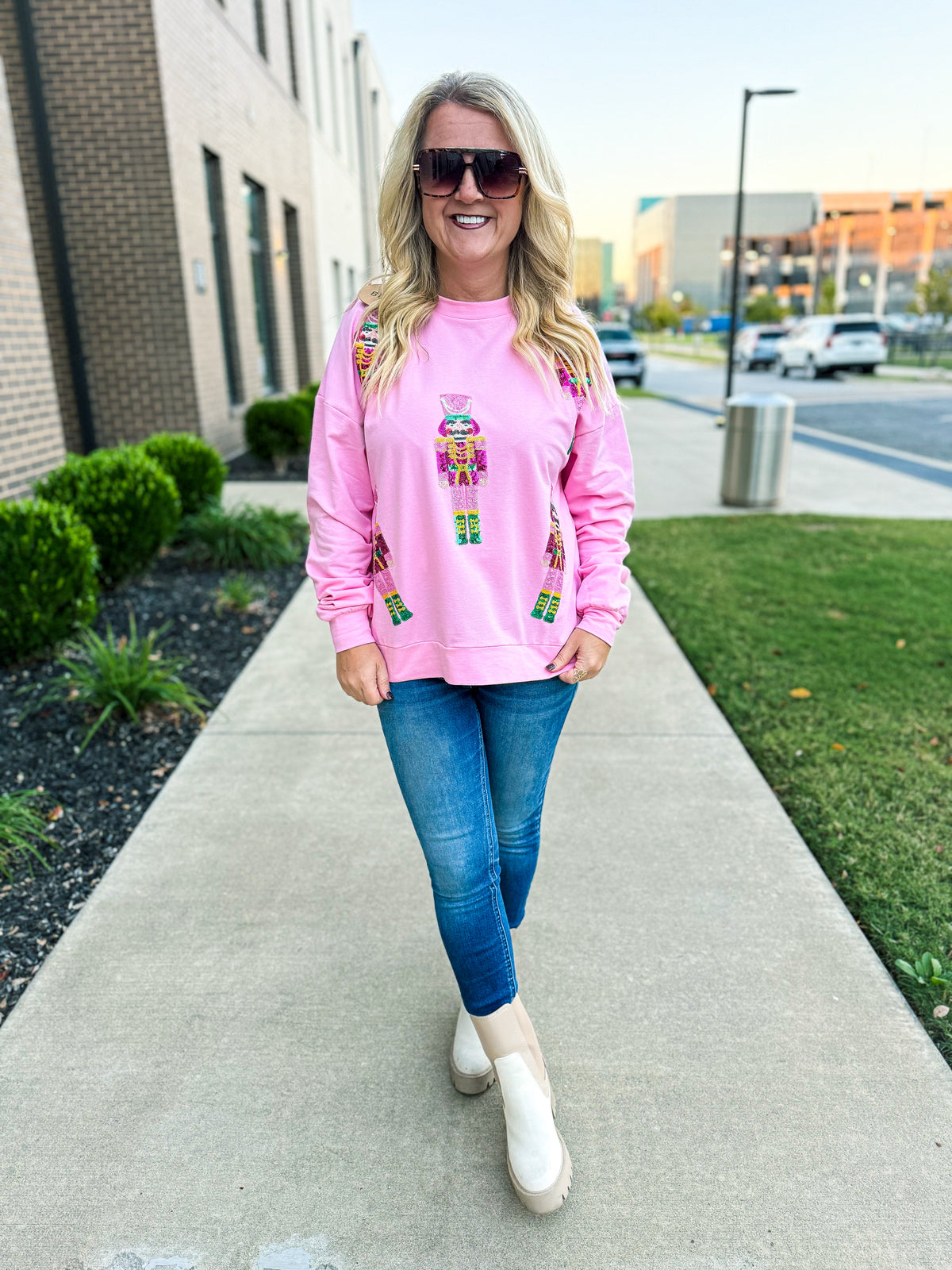 Pink Nutcracker Pullover