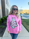 Foil Bow Christmas Treat Luxe Pullover