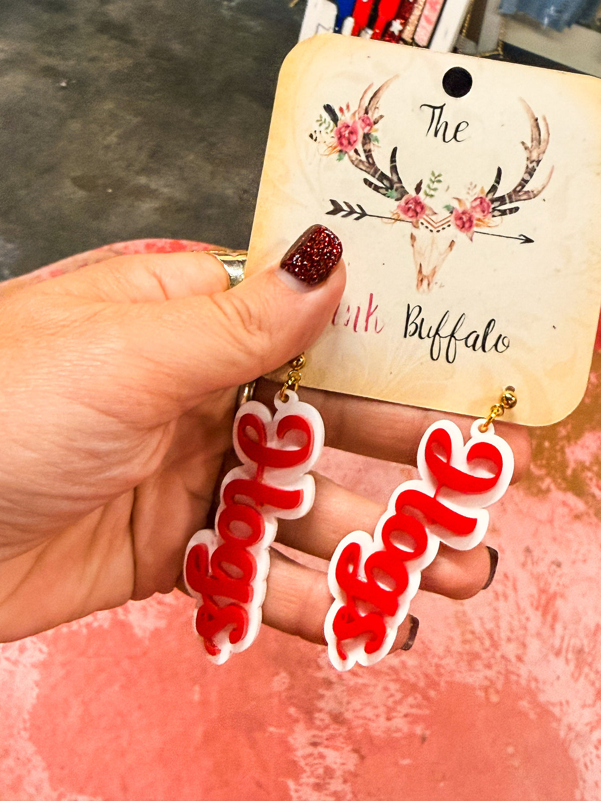 HOGS Earrings-White