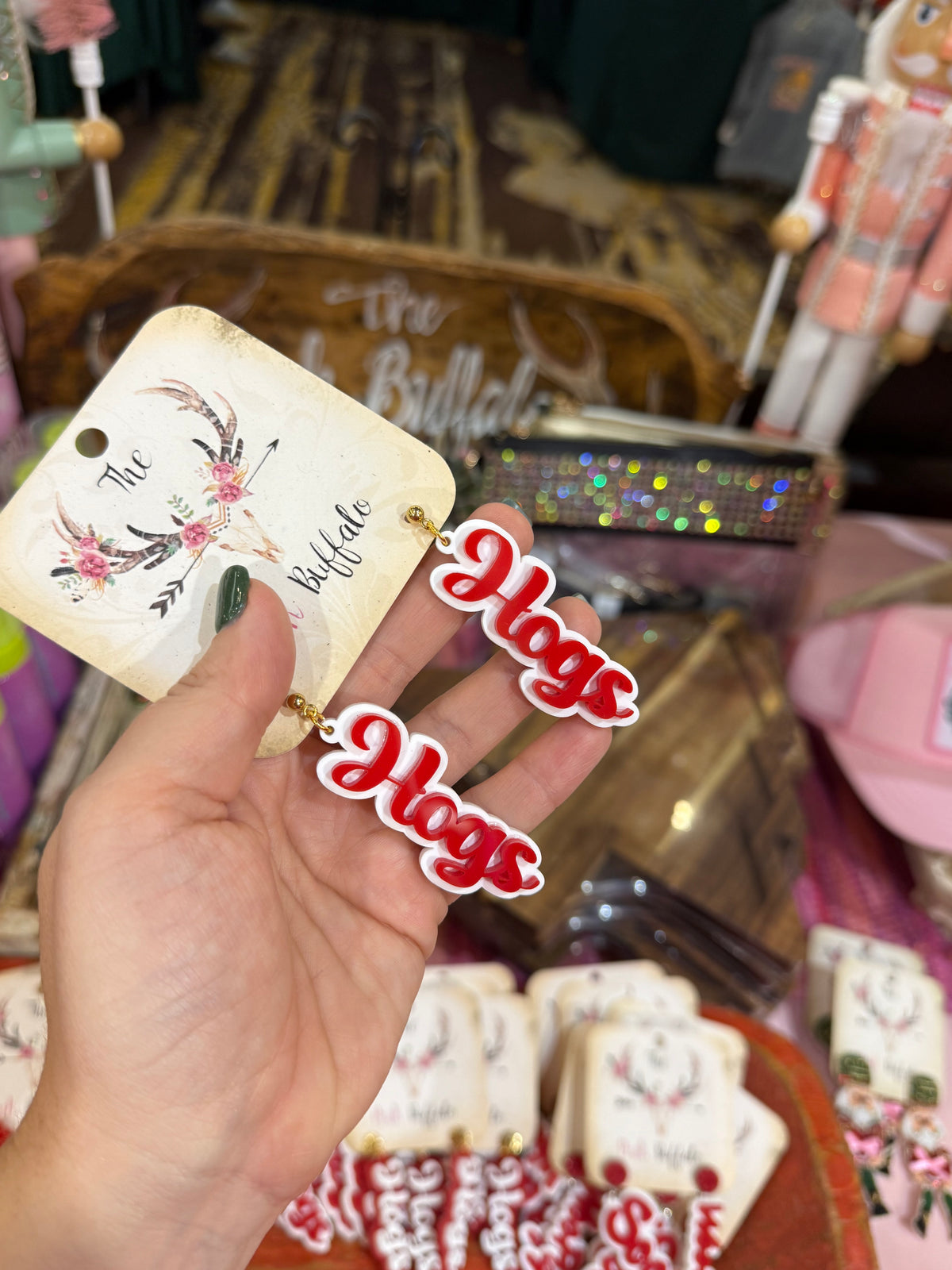 HOGS Earrings-White