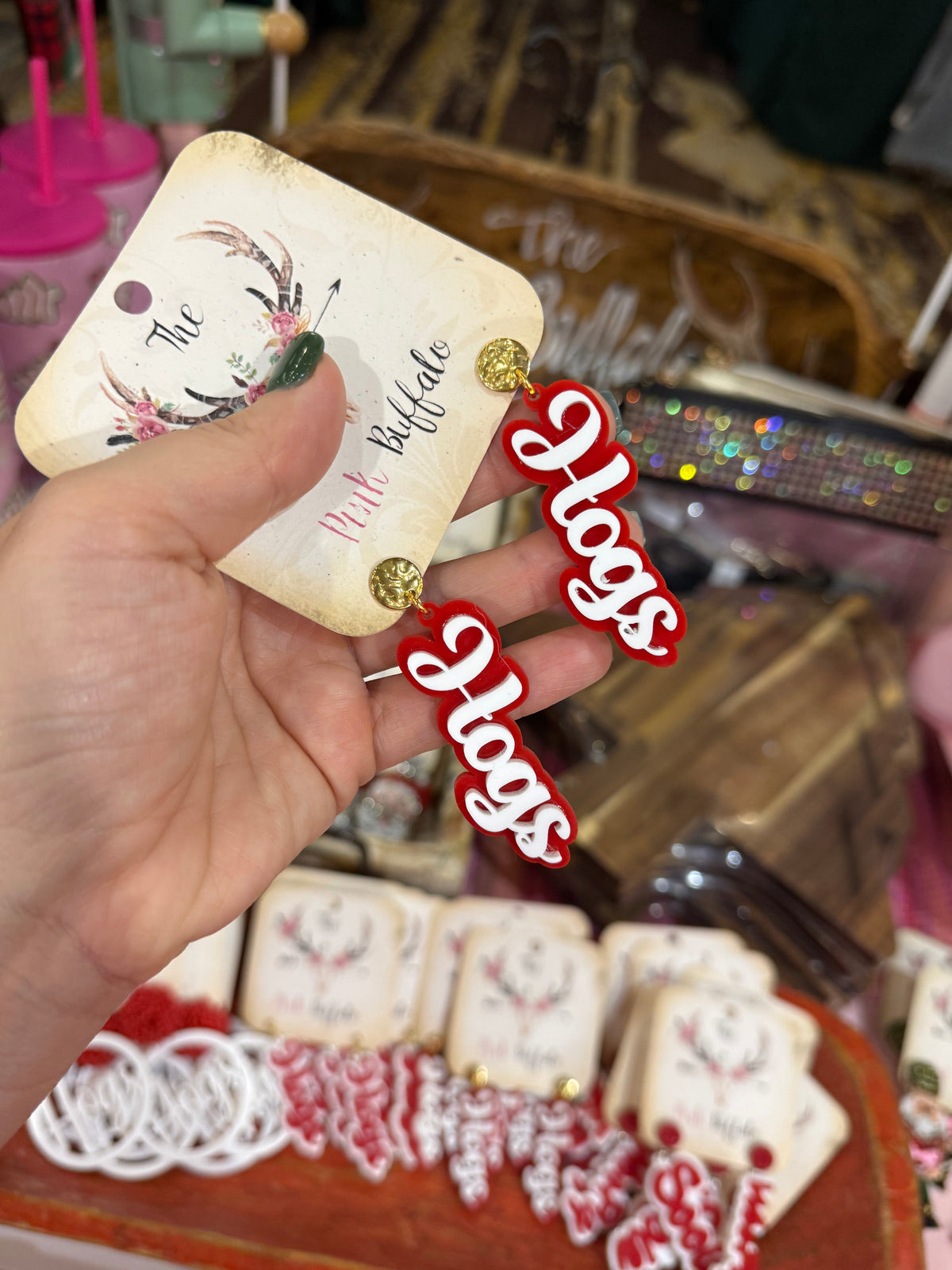 HOGS Earrings-Red