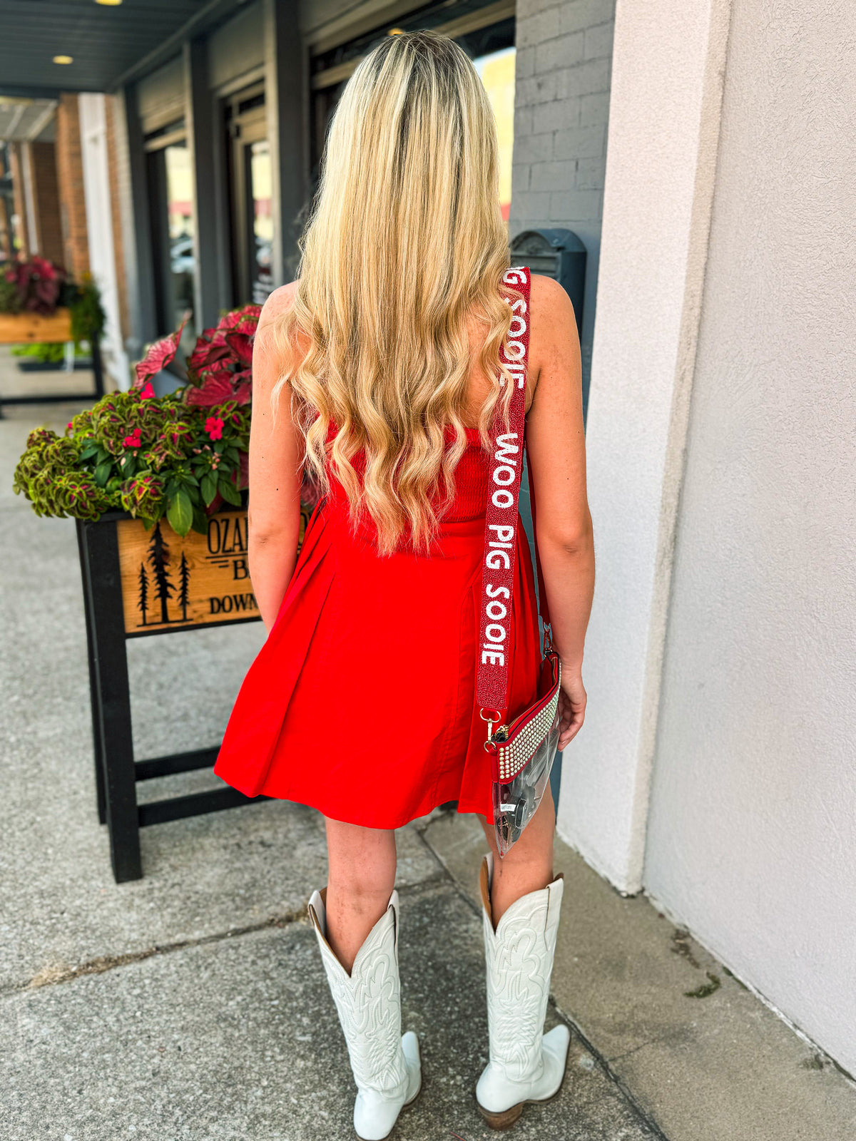 Red Bustier Dress-Day & Moon