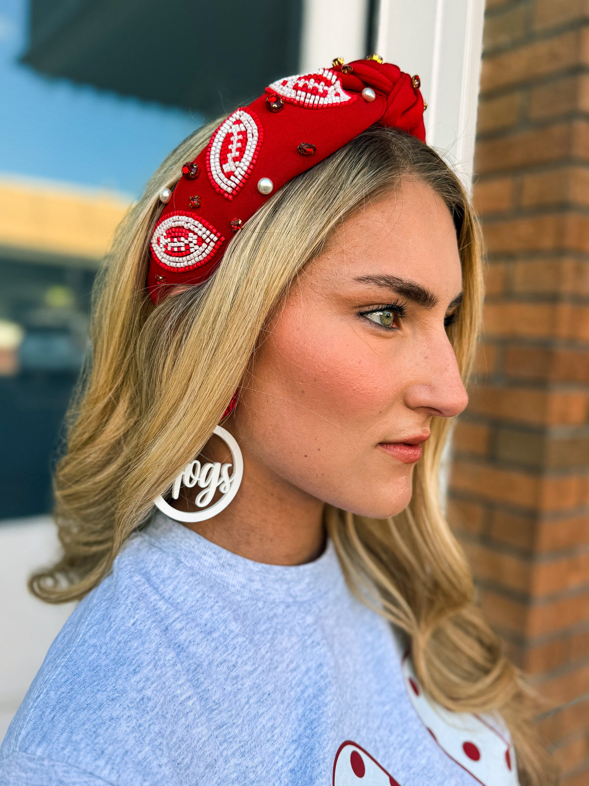 White HOGS Earrings