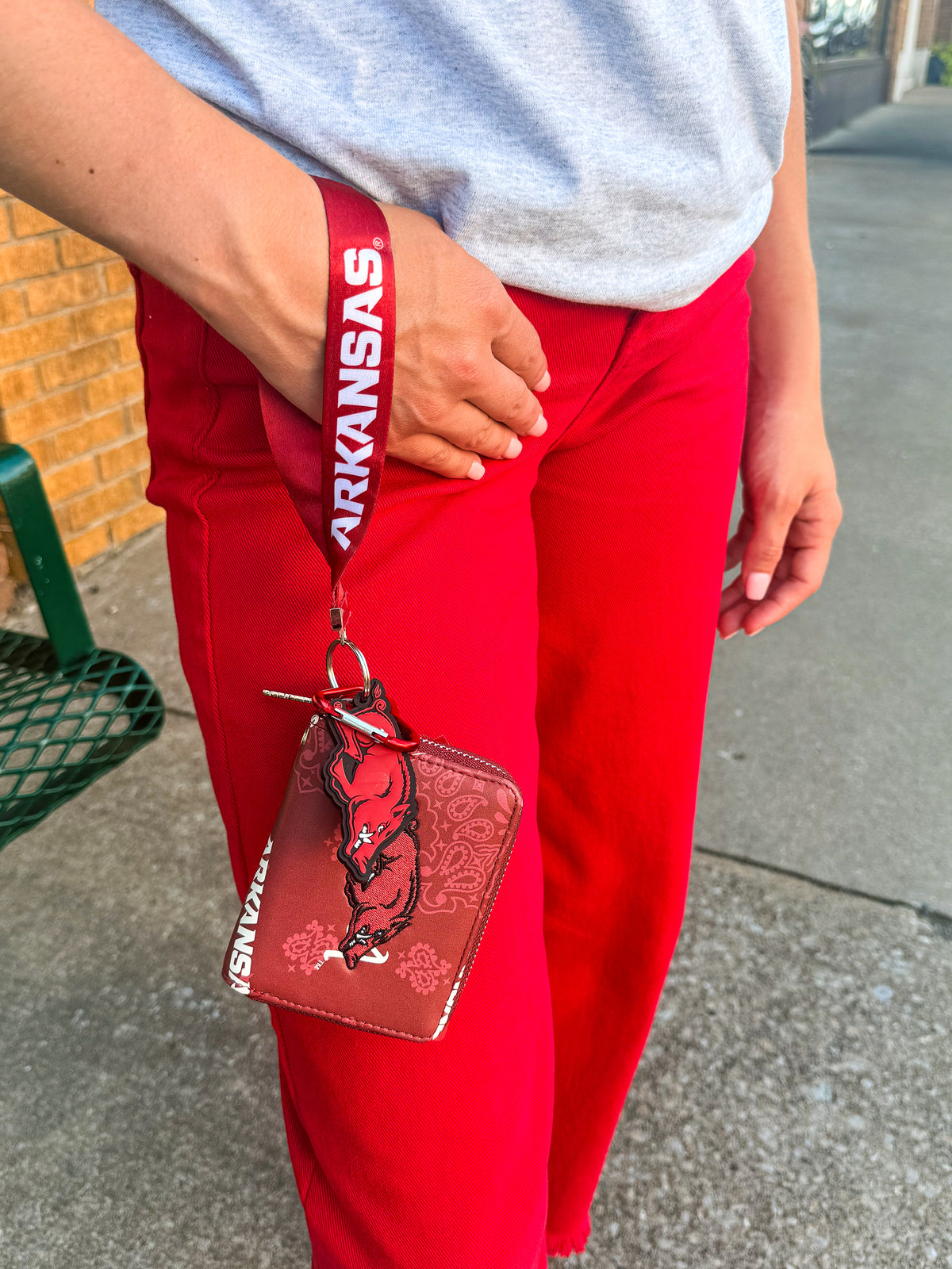 Razorback Wallet with Keychain Hog-Red