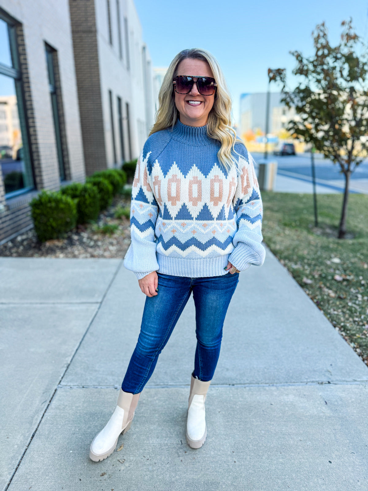 Blue Chunky Sweater