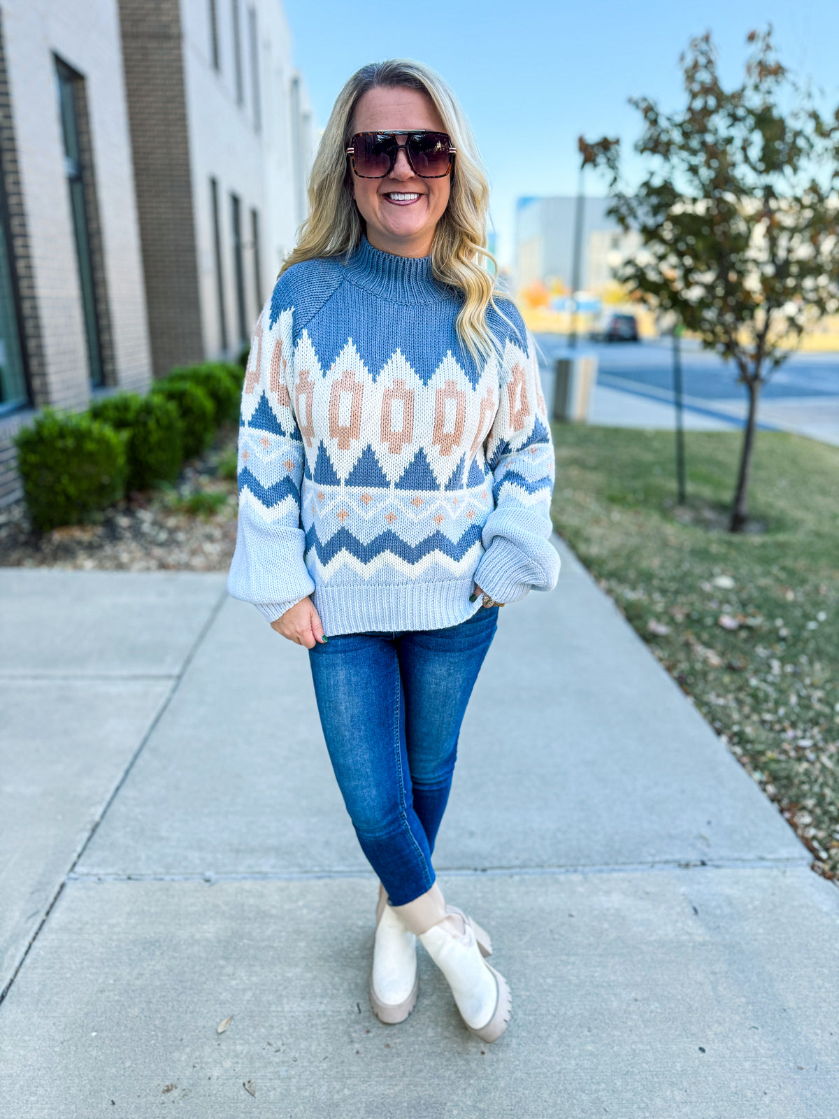 Blue Chunky Sweater