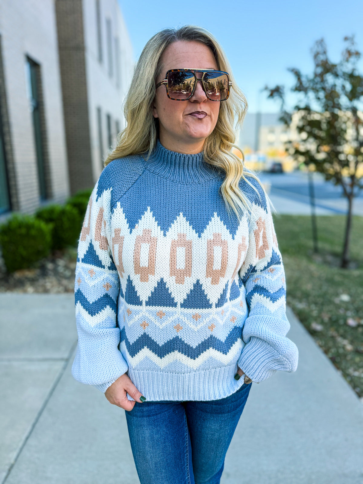 Blue Chunky Sweater